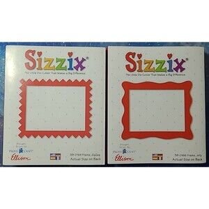 Lot Of 2 Sizzix Originals ZigZag Frame 38-0164 + Jelly Frame Die Cut  38-0166